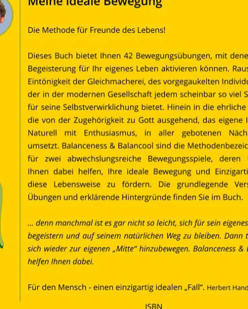 Buch - Meine ideale Bewegung von Herbert Handler