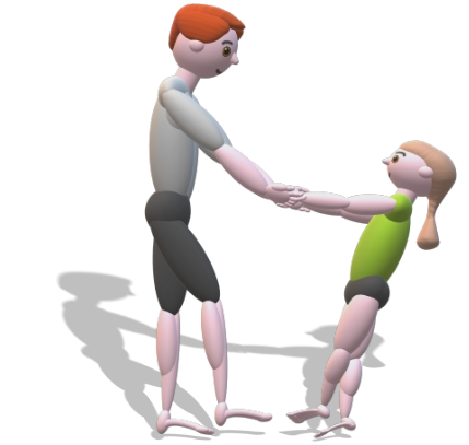 Papa und Kind spielen